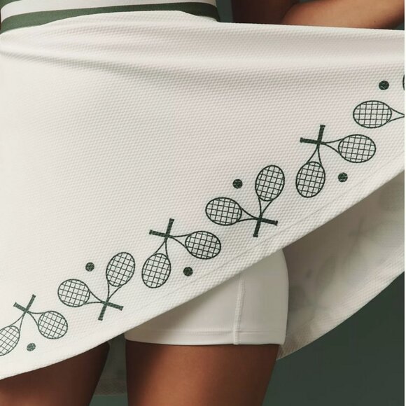 NWT BEACH RIOT miriam tennis mini dress in racquet white size L - Picture 3 of 4